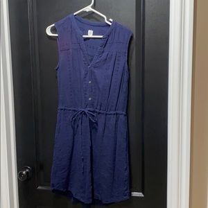 Navy sleeveless sun dress
